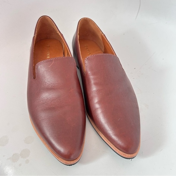 Portland Leather Patina Pointed Toe Loafer Brown size 9.5 - Picture 2 of 10